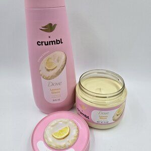 Dove x Crumbl Limited Edition Lemon Glaze 20 Fl Oz Body Wash & 15 Oz Body Scrub